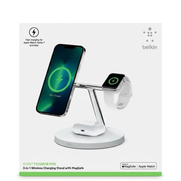 Belkin Boost Charge Pro Qi2 3in1 Magnetic Charging Stand
