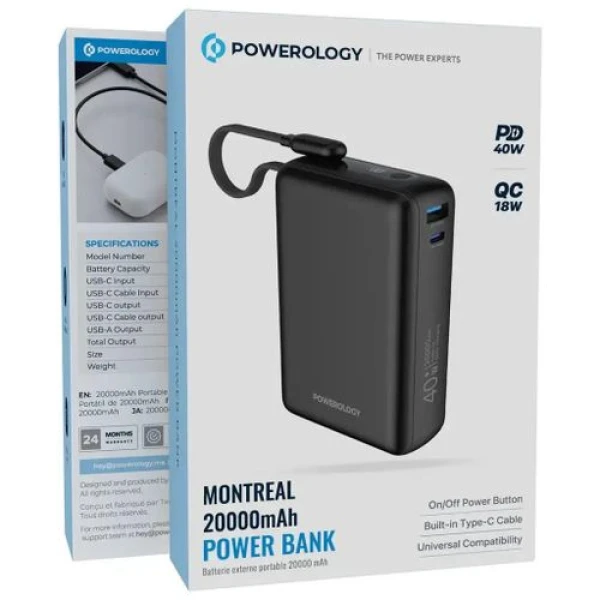 Powerology Montreal 20000mah Power Bank