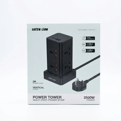 Green Lion Power Tower 2500W Universal Power Strip