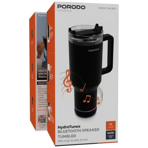 Porodo HydroTunes Bluetooth Speaker Tumbler