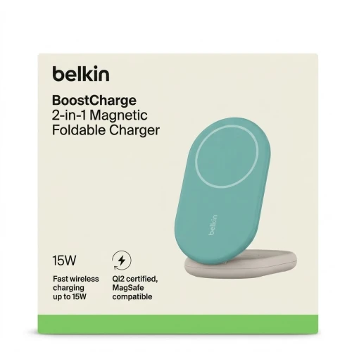 Belkin BoostCharge 2-in-1 Qi2 15W Folding Wireless Charger
