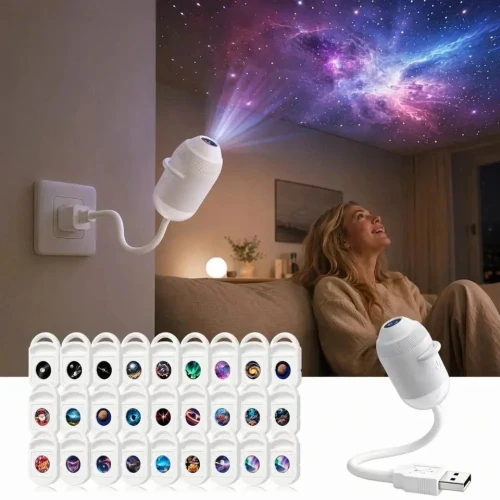 Galaxy Night Light Hd Smart Dynamic 5d Holographic Night Light Projector