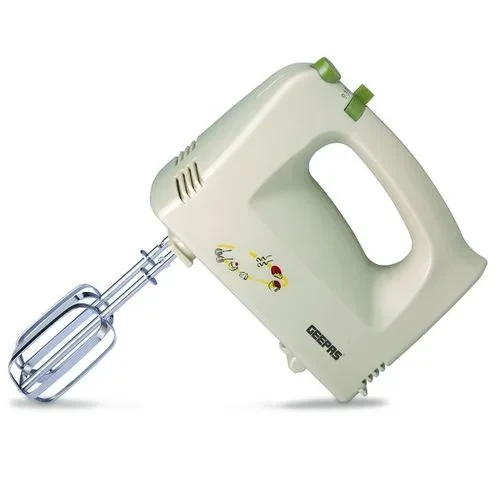 Geepas 5-Speed Hand Cake Mixer With Chrome Beater, Dough Hook