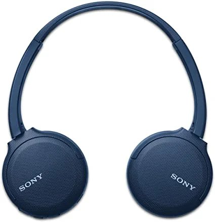 Sony Wireless Headphones WH-CH510: Wireless Bluetooth On-Ear Headset with Mic for phone-call, Blue