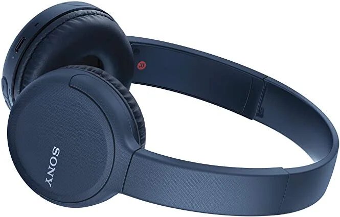 Sony Wireless Headphones WH-CH510: Wireless Bluetooth On-Ear Headset with Mic for phone-call, Blue