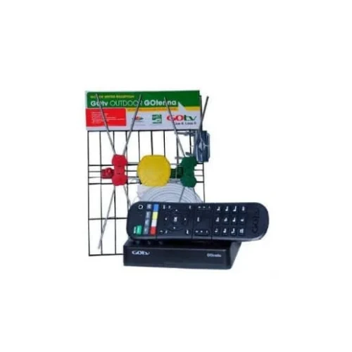 Gotv Full Package Decoder + Antenna + 1 Month Subscription – Black