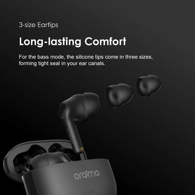 Oraimo FreePods 3 TWS True Wireless Stereo Earbuds Black