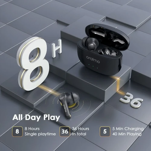 Oraimo FreePods 3 TWS True Wireless Stereo Earbuds Black