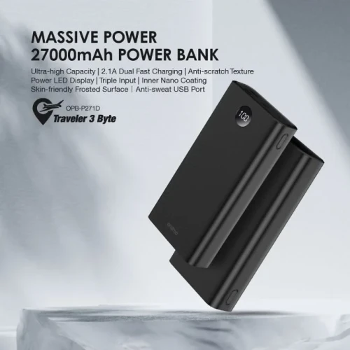 oraimo - Fast Charging Power Bank - Massive Power 27000mah
