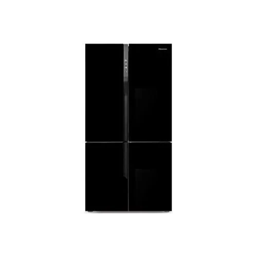 Hisense 561L 4 Door Glass Finish Refrigerator - Black