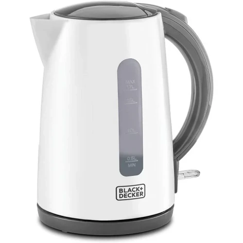 Black+Decker Concealed Coil Kettle, White, 1.7L, JC70-B5