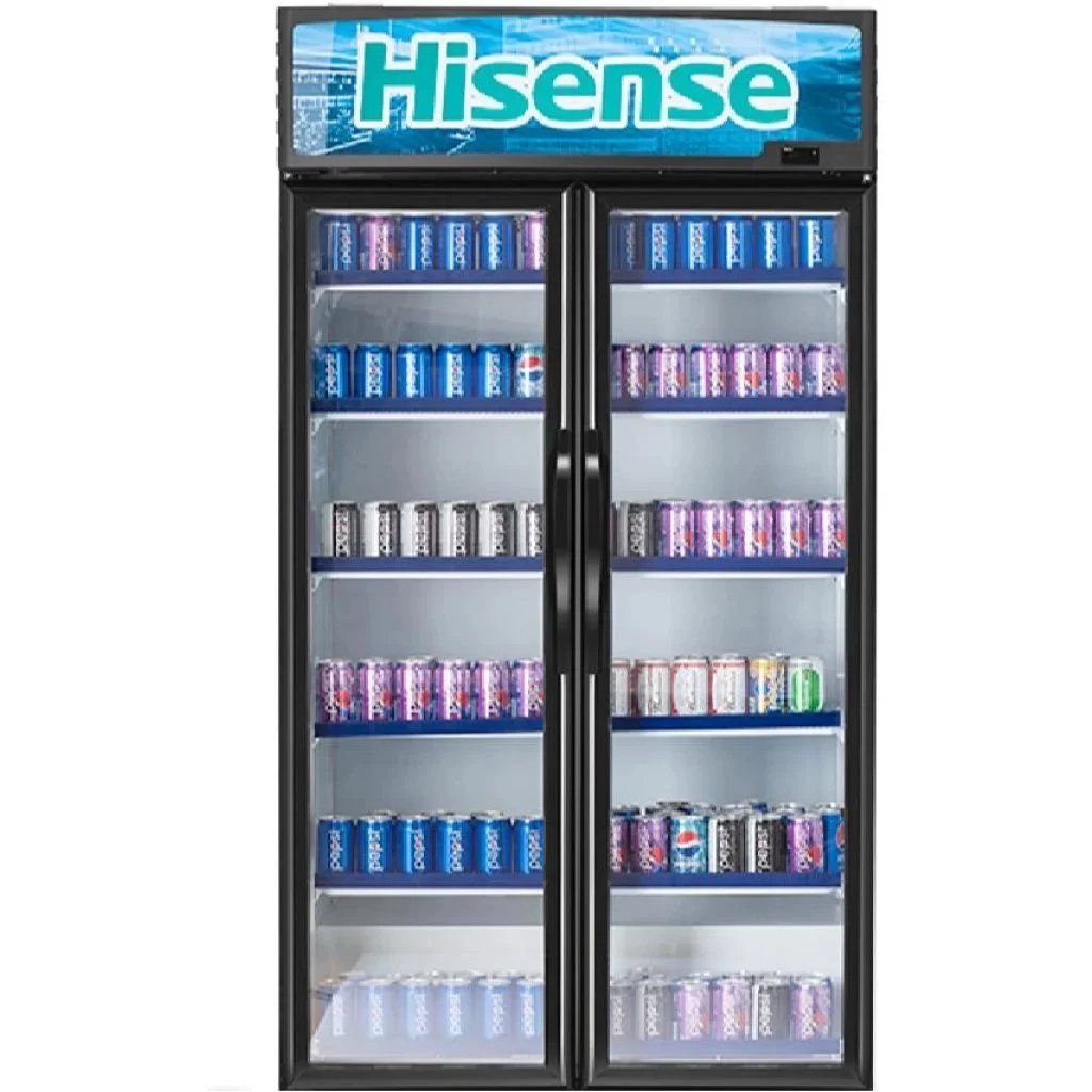 Hisense 758-liter Double Display Cooler – FL-99WC – Vertical Display Chiller, Double Display Showcase Refrigerator – Black