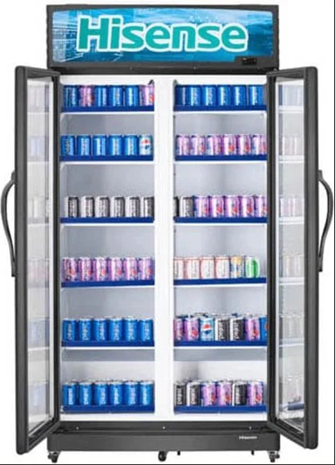 Hisense 758-liter Double Display Cooler – FL-99WC – Vertical Display Chiller, Double Display Showcase Refrigerator – Black
