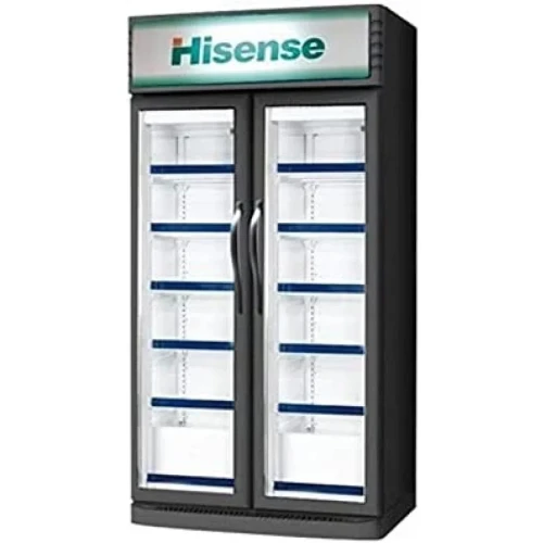 Hisense Showcase Chiller 990 Liter Double Doors Black Model FL99WCD1-1 Years Full & 5 Years Compressor Warranty.