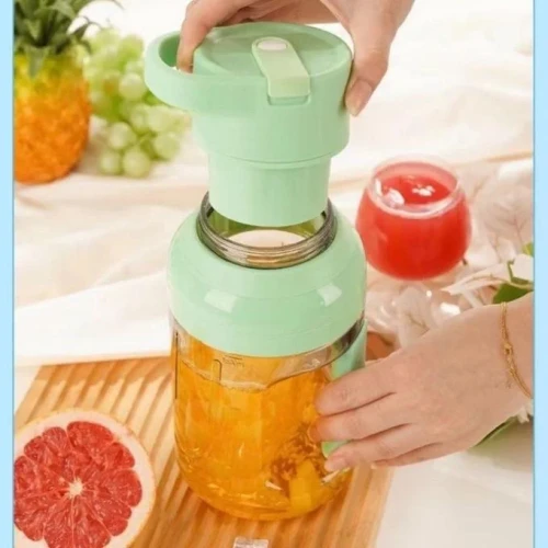 1500ML Electric Fruit Juicing Barrel Outdoor Ton Juicer Tritan Material USB Charging Double Cover Juicer Can Crush Portable Sports Cup Smoothie...