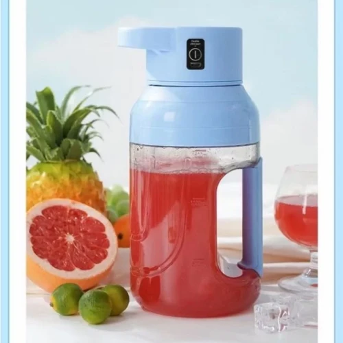 1500ML Electric Fruit Juicing Barrel Outdoor Ton Juicer Tritan Material USB Charging Double Cover Juicer Can Crush Portable Sports Cup Smoothie...