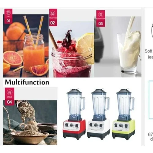 2L 4500W Multipurpose Commercial Blender Smoothie Food Processor Mixer Juicer Ice Crush Coffee Grinder-Red, White,Green