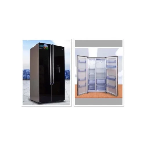 699 Litres Side By Side Elegant French Door Refrigerator - Black