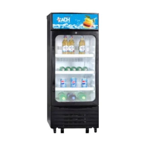ADH ASC 185L Glass Door Refrigerator- Black