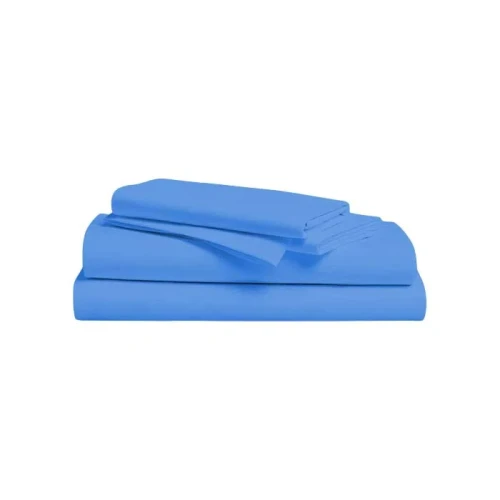 American 6 Pieces 6x6 100% Cotton Bedsheets - Blue