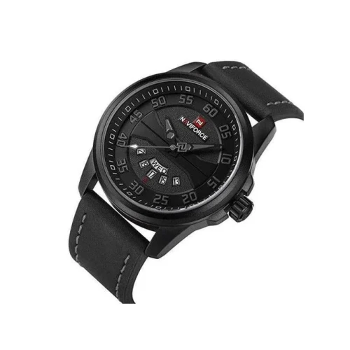 Analog And Dated Waterproof Watch - Black