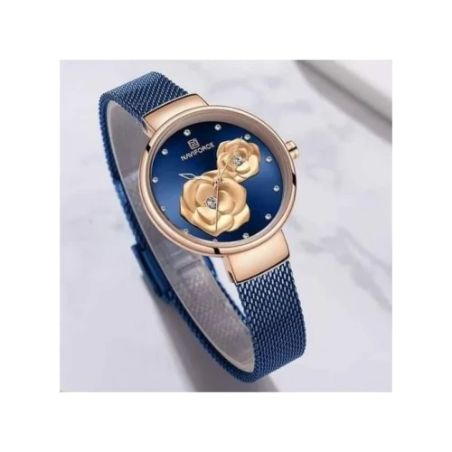 Flower Like Ladies Watch-Blue