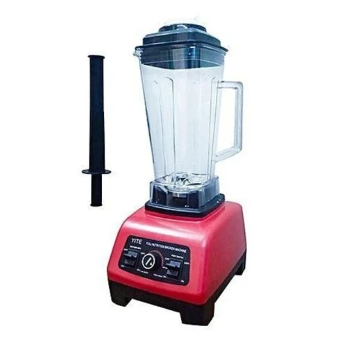 Heavy Duty Commercial Blender High Power Electric Blender - Black Red