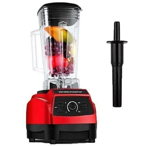 Heavy Duty Commercial Blender High Power Electric Blender - Black Red