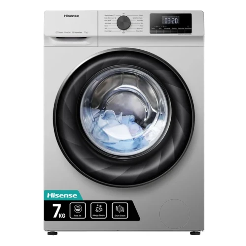 Hisense 7Kg Front Loader Washing Machine with Inverter Silver