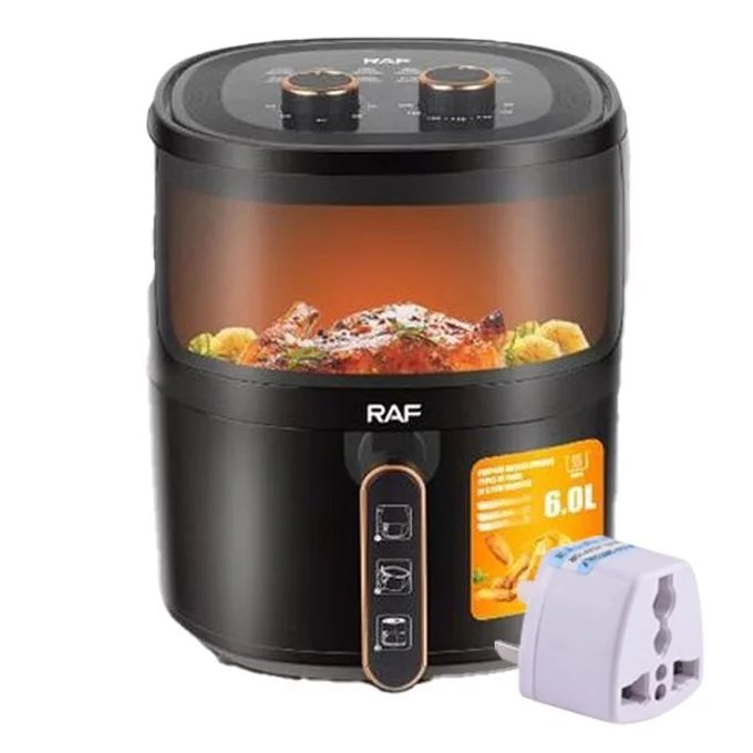 RAF 6 Litres Healthy Oil Free Air Fryer - R.5324 – Black