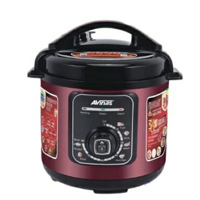 AVINAS 6L Intelligent Electric Rice Pressure Cooker Saucepan Steamer-Maroon.