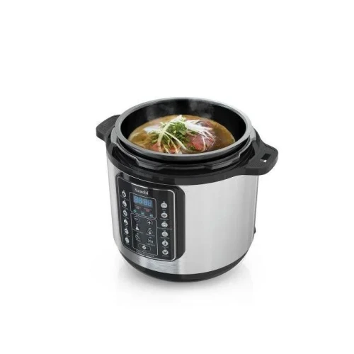 Saachi 16 In 1 Multi Function 8L Electric Pressure Cooker Rice Cooker Steamer - Silver.