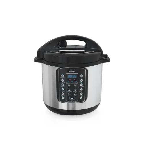 Saachi 16 In 1 Multi Function 8L Electric Pressure Cooker Rice Cooker Steamer - Silver.