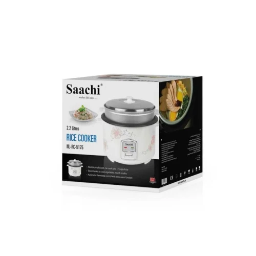 Saachi 2.8 Liters Multifunction 3 In 1 Rice Cooker-White