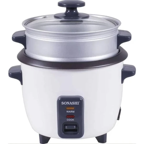 Sonashi 2.8L Rice Cooker With Steamer - White