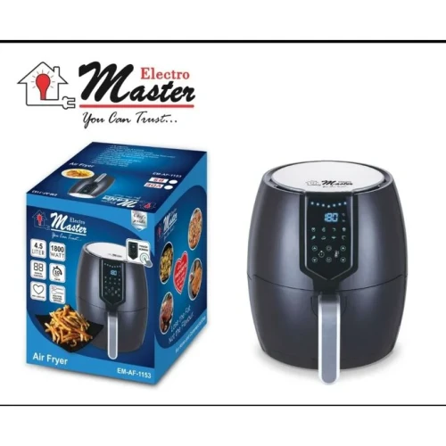Electro Master 4.5 Litres Airfryer With Unique Air Technology - Black