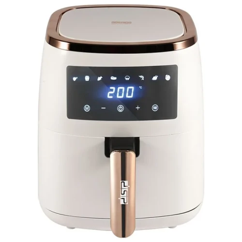 Dsp 5.5L Oil Free Air Fryer Touch Control Board Automatic Shutdown 8 Preset Menus Hot Oven Cooker - Cream.