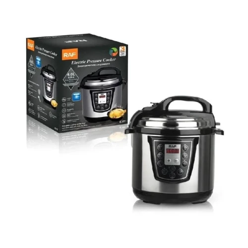 RAF 6L Electric Rice Pressure Cooker Steamer Pot- Silver