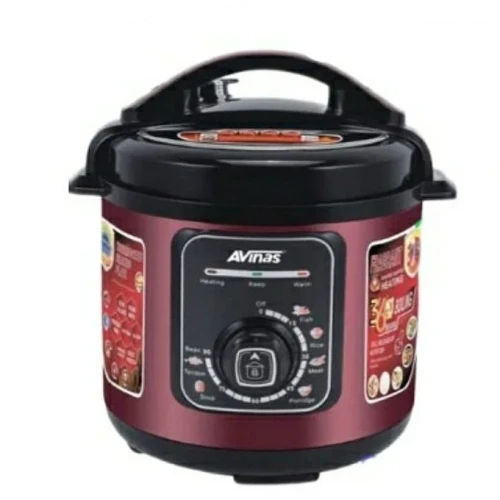 AVINAS 6L Intelligent Electric Rice Pressure Cooker Saucepan Steamer-Maroon.