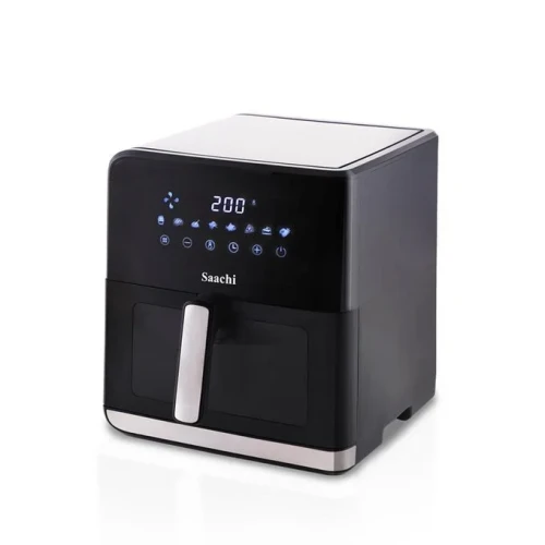 Saachi 8 Liters Airfryer With Touch Screen And Visual Window-Black/Silver