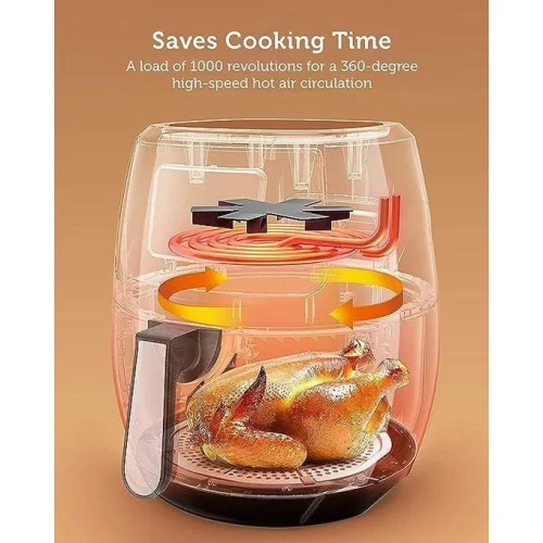 Sonashi Airfryer With 60Minutes Timer And Over heat protection-Cream/Black/Gold