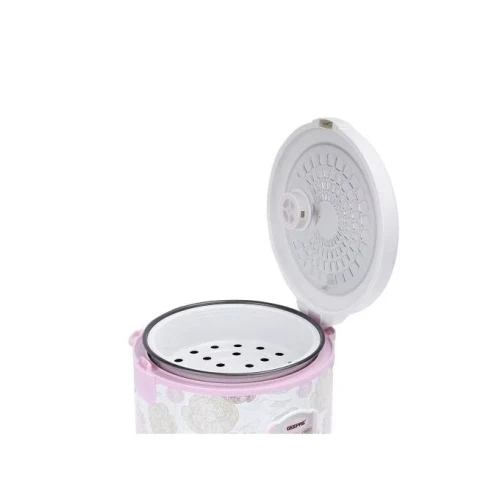 Geepas Electric Rice Cooker, 1.5L - White, Pink