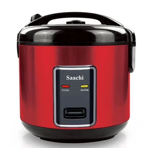 Saachi Electric Rice Cooker With Steam Basket To Cook Vegetables-Red/Black