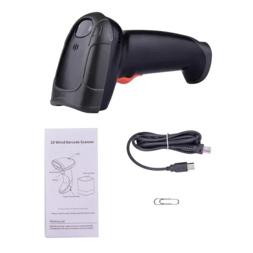 Handheld 1D2D/QR Barcode Scanner USB Wired Bar Code Reader