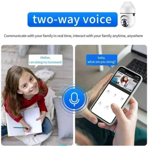 Wireless WiFi Light Bulb Camera Security Camera 1080p WiFi Smart 360 Surveillanc
