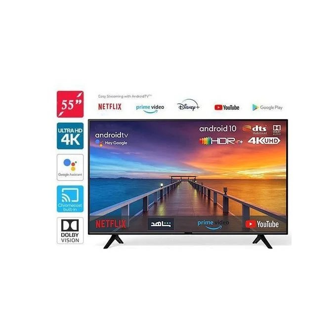 Pixel 55 Inch 4K Ultra HD Smart Frameless TV With Built-in Bluetooth, WIFI - Black
