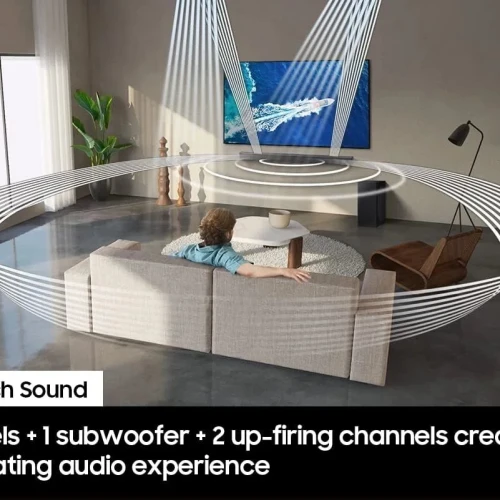SAMSUNG HW-Q800B 5.1.2ch Soundbar w/ Wireless Dolby Atmos, DTS:X, Q Symphony, SpaceFit Sound, Built In Voice Assistant, AirPlay 2, Game Pro Mode, Tap Sound