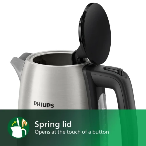 Philips 1.7L 2200W Daily Collection Metal Durable Kettle Silver