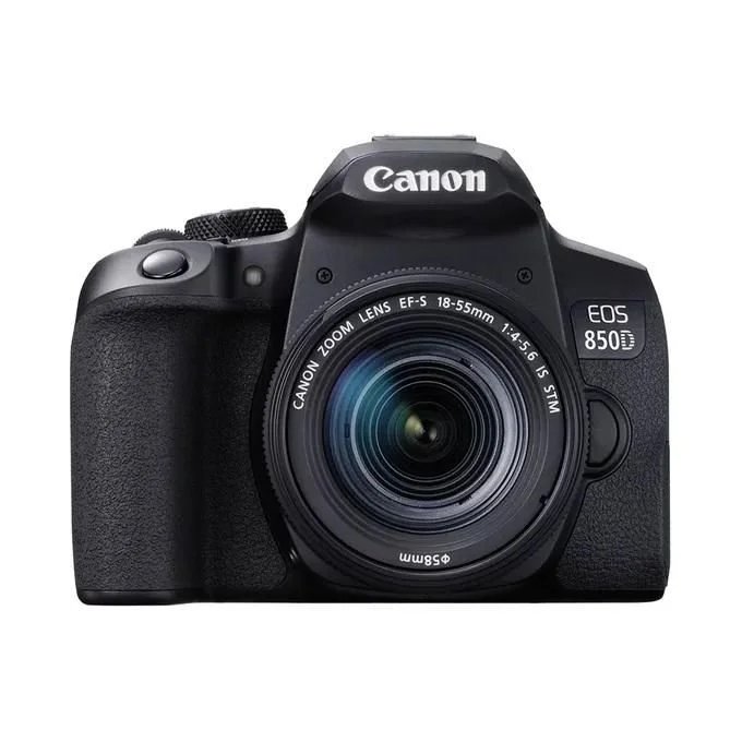 Canon DSLR Camera 24.1 MP 25fps 4K Movie Wi-Fi Bluetooth EOS850D – Black.