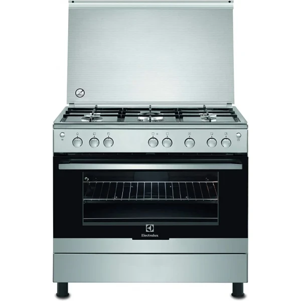 Electrolux 90cm 5Gas Burners and Electric Oven Cooker EKK925A0OX